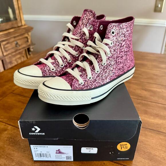 Converse Chuck Taylor All Star Hi Sneaker Brand New W Box Womens 8 Purple S-1530 - Picture 5 of 16
